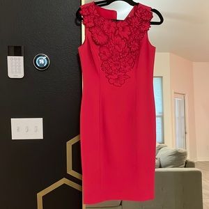 Antonio Melani Pink Floral MIDI Dress